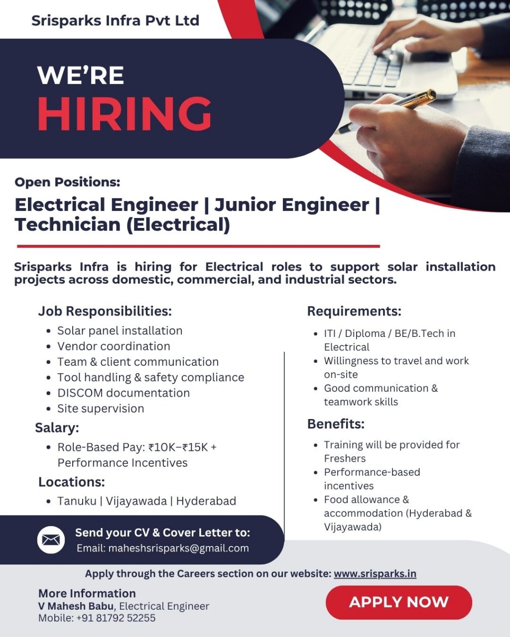 SriSparks Team at Work